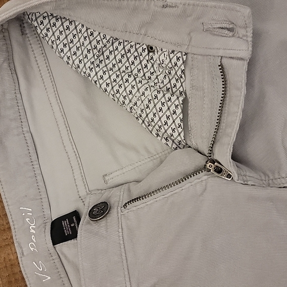 💥VS VICTORIA'S SECRET corduroy Gray Pants sz 6 Long - Picture 3 of 7